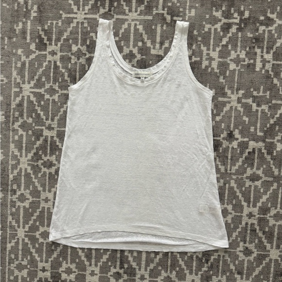 Rebecca Minkoff Tops - Rebecca Minkoff 100% Linen White Tank Top Size XS